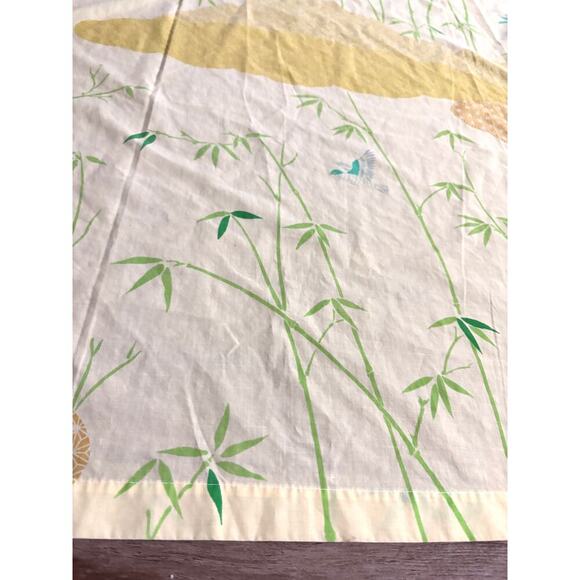 VTG West Point Pepperell Shower Curtain Asian Inspired Birds Bamboo 69"x72" - Picture 11 of 13